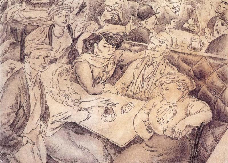 Jules Pascin Happiness in the cafe Norge oil painting art